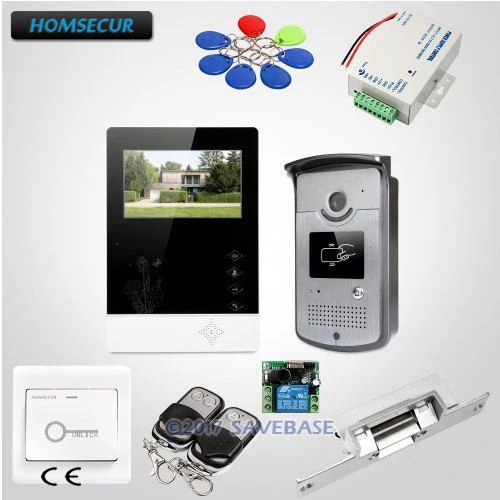 

HOMSECUR 4.3" Wired Video Door Intercom System with IR Night Vision for Home Security 1V1+Strike Lock