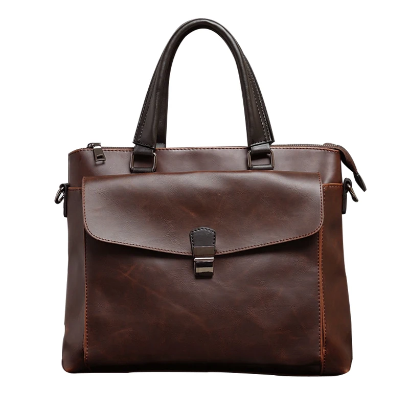 

Casual Men's Handbags Laptop Bag Briefcase PU Large Capacity Crossbody Messenger Bag Mens Business Bags Bolsa Sac