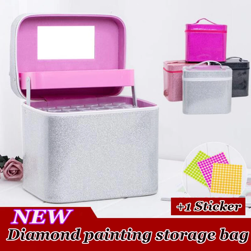 

126 Bottles Diamond Painting Cross Stitch Accessories Tool Box Container Diamond Storage Full Square 5D Embroidery Mosaic