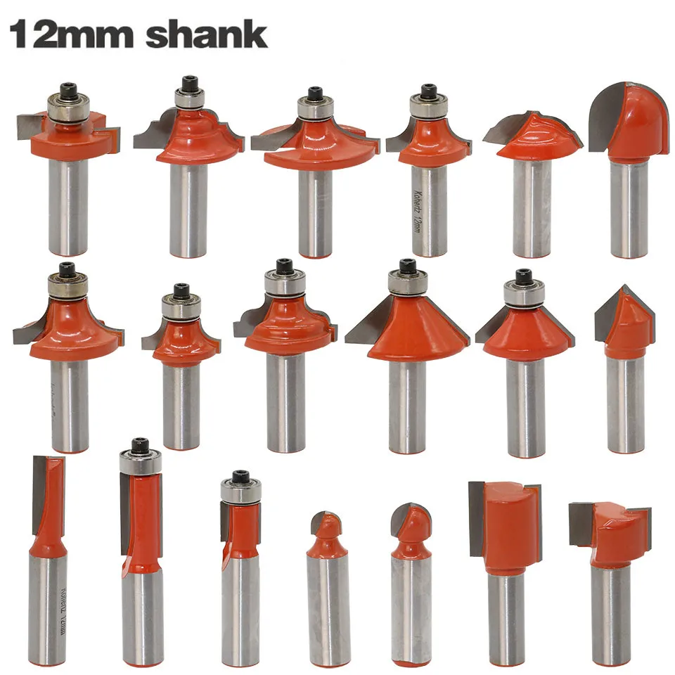 1 шт. 12 мм хвостовик угловая круглая бухта коробка маршрутизатор бит дерево триммер очистка заподлицо отделка фреза по дереву для соединения шип-паз резак инструменты фрезы
