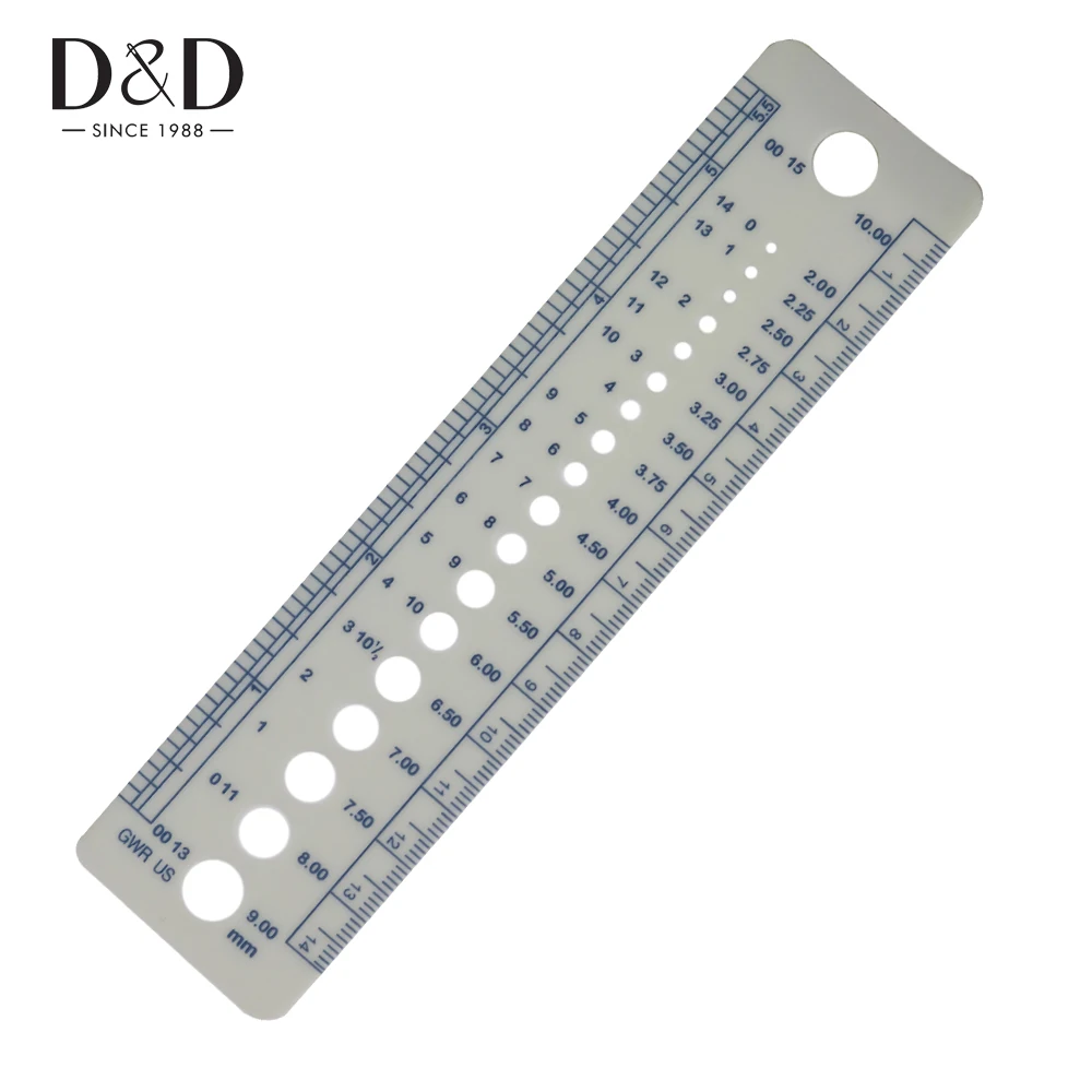 

1pc Plastic Knitting Needles Gauge Sweater Weaving Tools Sewing Measuring Ruler