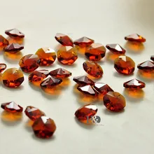 14 мм 500 шт./лот свет Люстра граненая Octagon Стекло кристалл с 2 отверстия поделки ручной работы Свадебный домашнего Шторы украшения