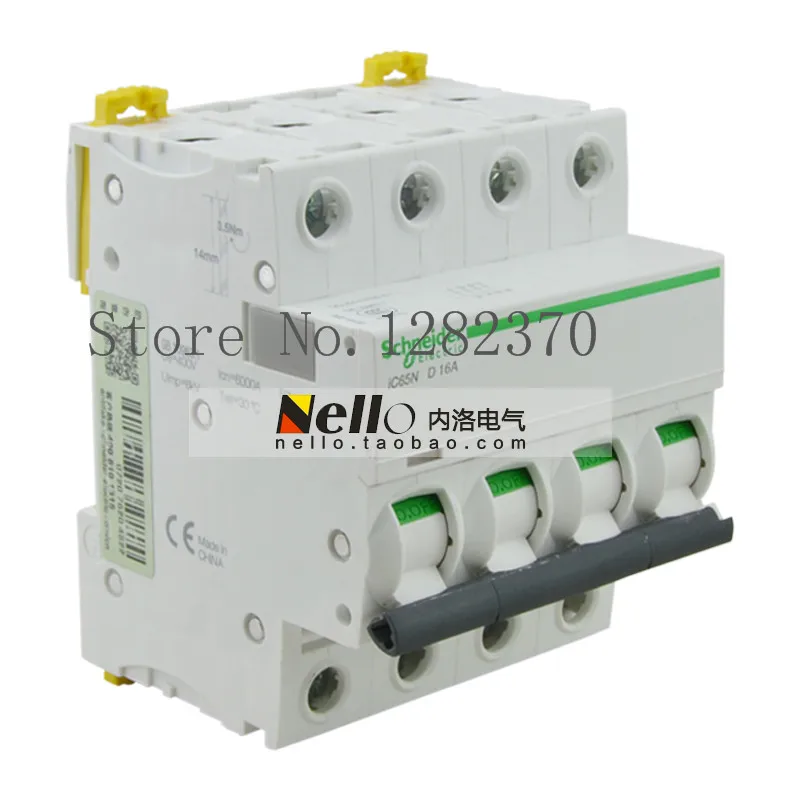 

[ZOB] Authentic 4P16A original breaker air switch iC65N 4P D16A A9F19416 --2pcs/lot
