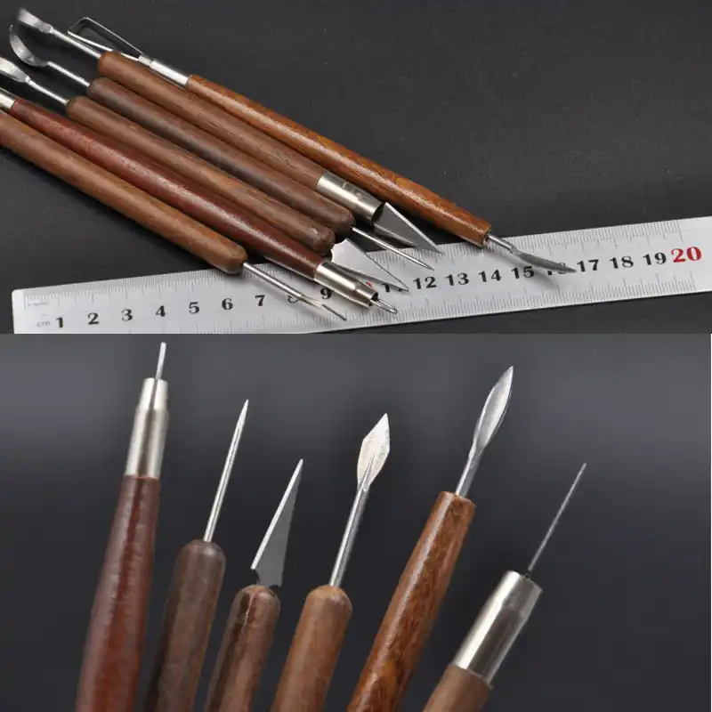 New 6pcs Clay Sculpting Wax Carving Set  Pottery Tools Shapers Polymer Modeling 