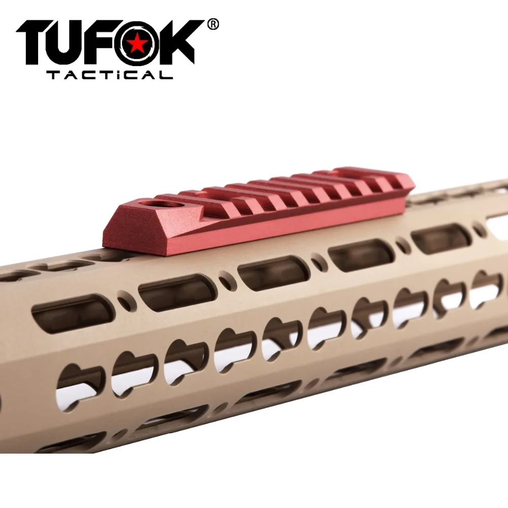 Крепление адаптер TuFok Keymod Picatinny Rail Section Bipod 9 слотов Weaver с поворотной розеткой для