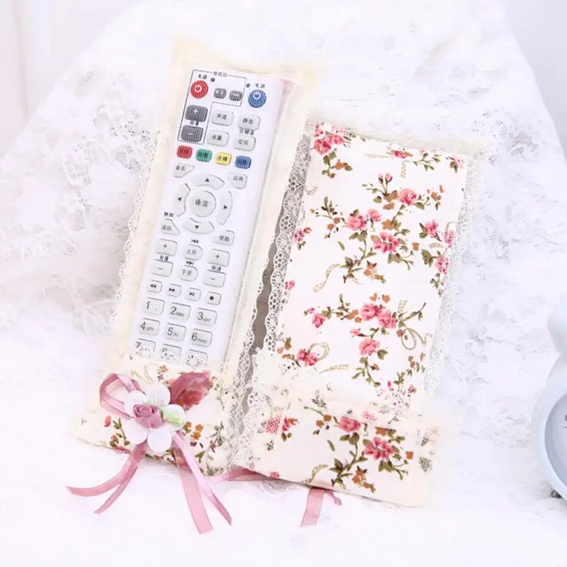 

Lace Flower Remote Control Storage Bags Household Air Conditioning TV Protective Dust Cover jacket Accessories Supplies Products