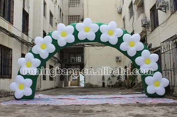 

Free shipping 3m high, 6m width, inflatable flower chain arch for advertising/inflatable arch for outdoor promotion