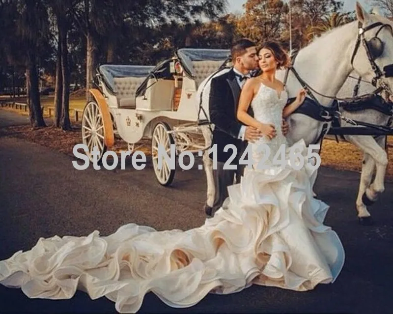 Saudi Style Sweetheart Beaded Y Mermaid Wedding Dress Tiered Saudi Style Sweetheart Beaded Y Mermaid Wedding Dress Tiered Bottom Ruffled Dubai Vestido De Casamento Long Train Mc129 In Dresses From Weddings