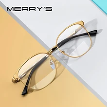 MERRYS дизайн для мужчин женщин модные трендовые овальные очки оправа Унисекс Близорукость рецепт оптические очки S2046