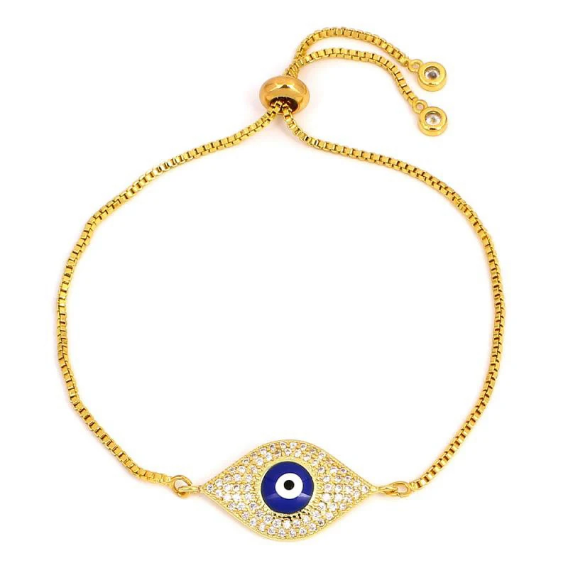 Argent Sterling 925 turc evil eye Bracelet Femmes Bracelet Bijoux Réglable
