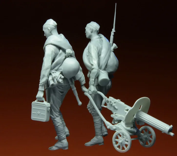 1/35 модельная фигурка из смолы набор русская команда Максим мг Курск 1943 две