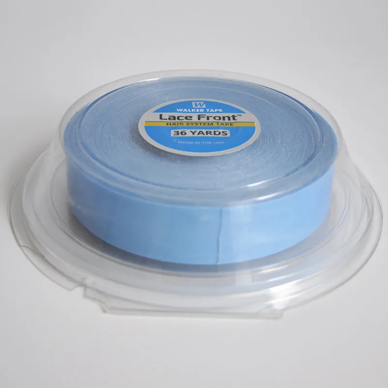 1 дюйм(2,54 см)* 36 ярдов синий кружево спереди поддержка Двусторонняя лента для наращивания волос/парик