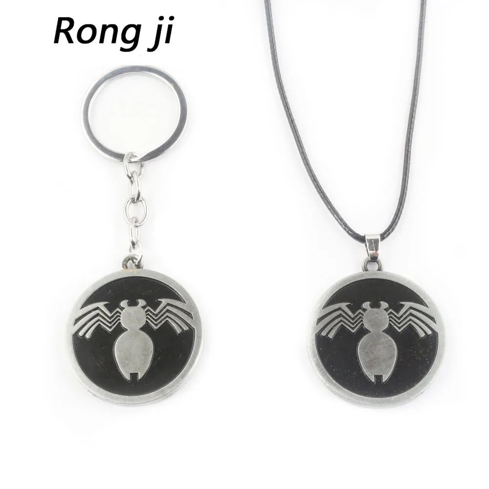 Venom Necklace Avengers Marvel spider man keyring Pendant Men Jewelry