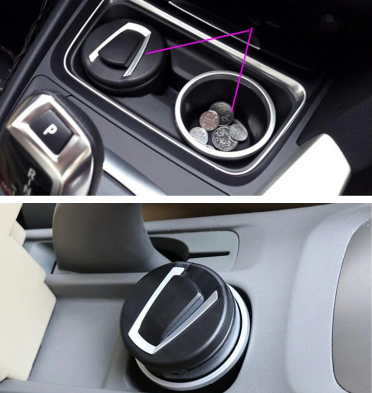 Пепельница для машины пепельница стакан хранения с светодиодный Volkswagen VW Golf GTI Tiguan
