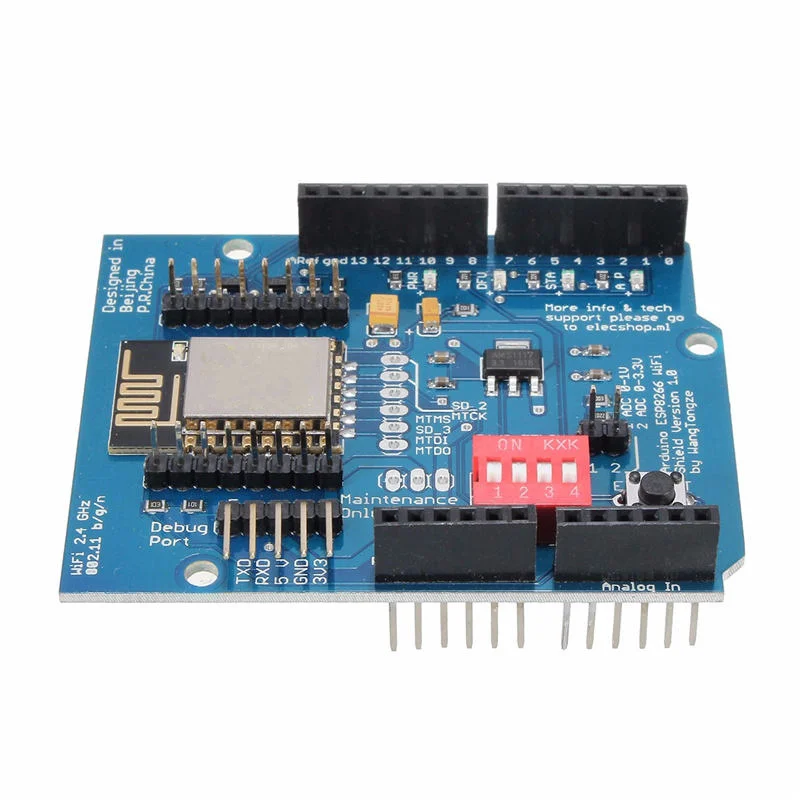 Esp e uart wifi wireless shield development
