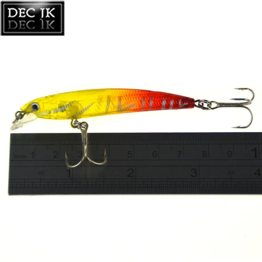 6PCS Plastic Hard Sea Fishing Lure Fake Bait Jerkbait Pike Tackle Float Crankbaits Minnow 3D Fish Eye Saltwater Lures Laser Baits (8)
