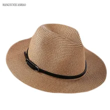 HANGYUNXUANHAO модная Панама шляпа летние солнцезащитные шляпы для женщин Мужская пляжная соломенная шляпа для мужчин Кепка для защиты от ультрафиолета chapeau femme