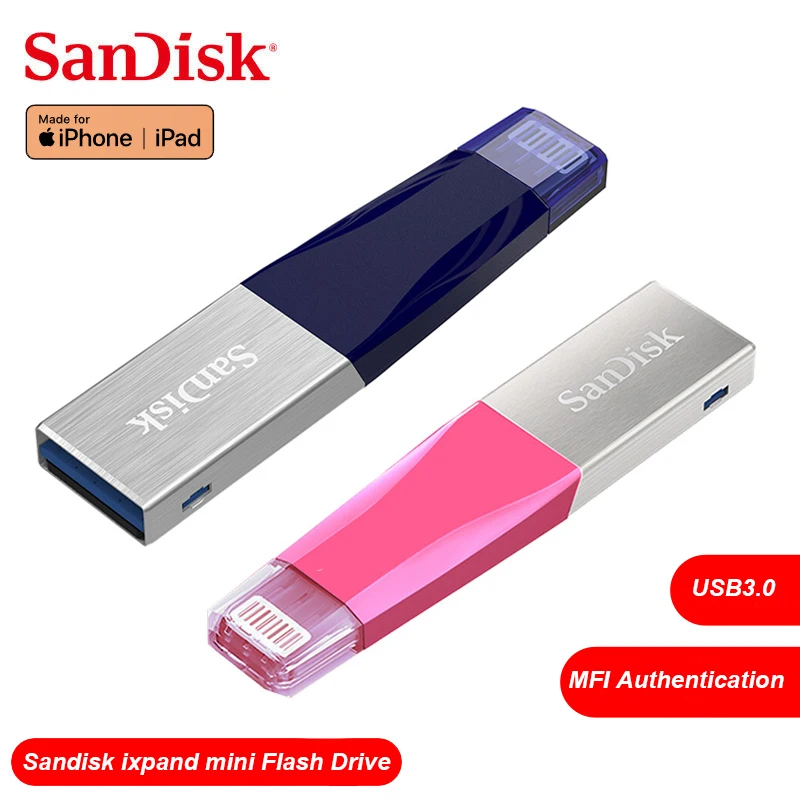 sandisk iXPAND USB флеш-накопитель 3,0 для iphone ipad PC 256 ГБ 128 ГБ Флешка 64 ГБ 32 ГБ