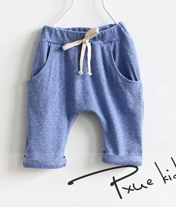 2015 sommer stil neue baumwolle Gute qualität kinder hosen jungen/mädchen 2-7 jahre kinder Kalb-länge hosen baby heißer hosen harem Hosen