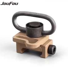 JouFou Hunting Gun Accessories 20mm Picatinny / Weaver Rails Mount Sling Adapter QD Heavy Duty Swivel Push Button