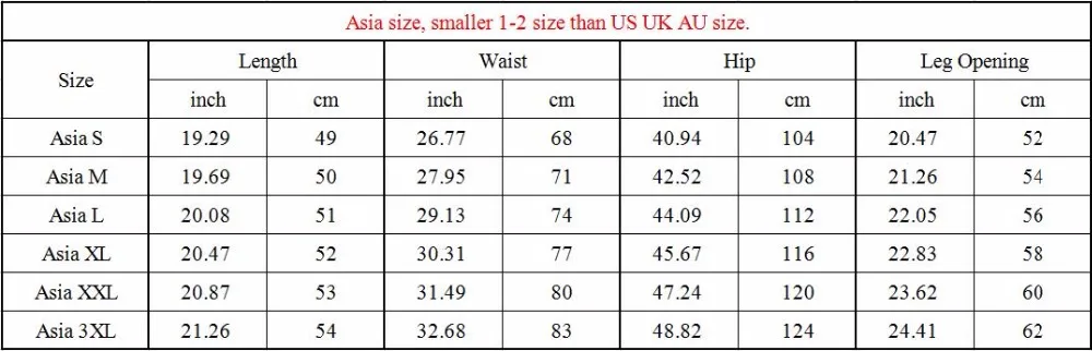 Men's Outclass GOKU 3D Print Beach Shorts Size Chart