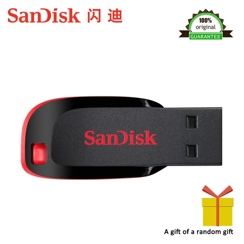 SanDisk CZ50 USB флеш накопитель 16 ГБ 2 0 карта памяти Поддержка официальной проверки 100%