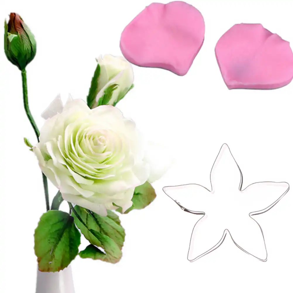10pcs Metal Fondant Cake Decoration Mold Rose Flower Petal Cookie Cutter Baking