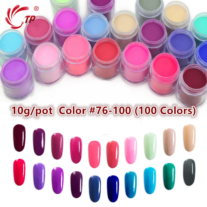 

TP 10g 0.35oz Color 76-100 Nail Dipping Powder No Lamp Cure Pure Holographic Glitter Colorful Manicure Pedicure Salon Dip Powder