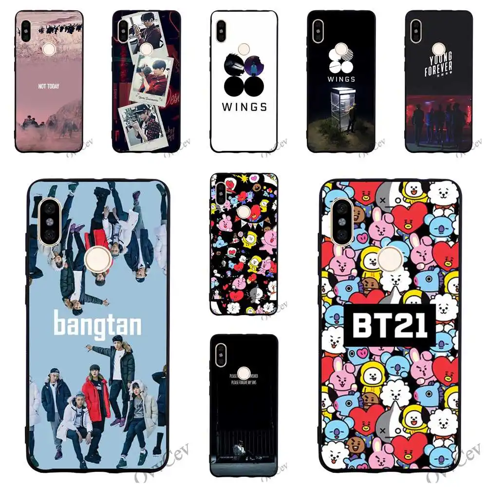 

Fashion BTS Bangtan Boys Phone Cover for Xiaomi Redmi 5A Case 4A 4X 5 Plus 6A Note 5 6 Pro Prime Silicone