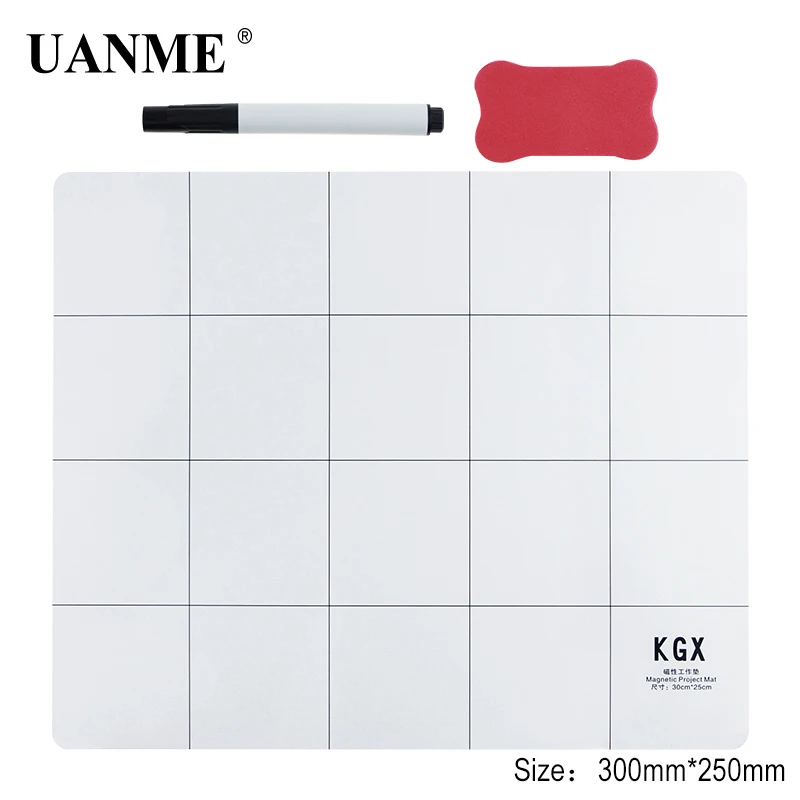 UANME 20X25CM 25X30CM магнитный коврик для проекта Рабочая панель с маркером ластик
