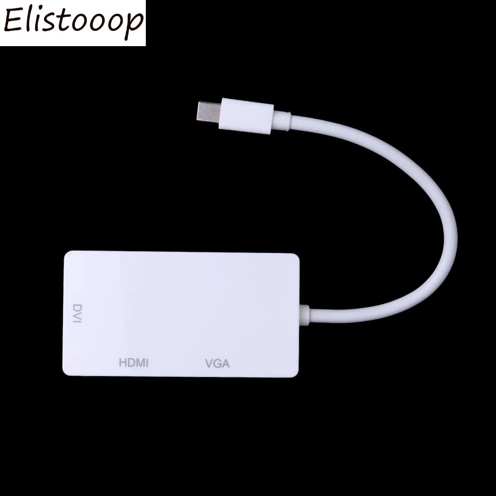 Elistooop мини дисплей на HDMI DVI VGA 3 в 1 Thunderbolt переходник с вилкой гнездо Кабель