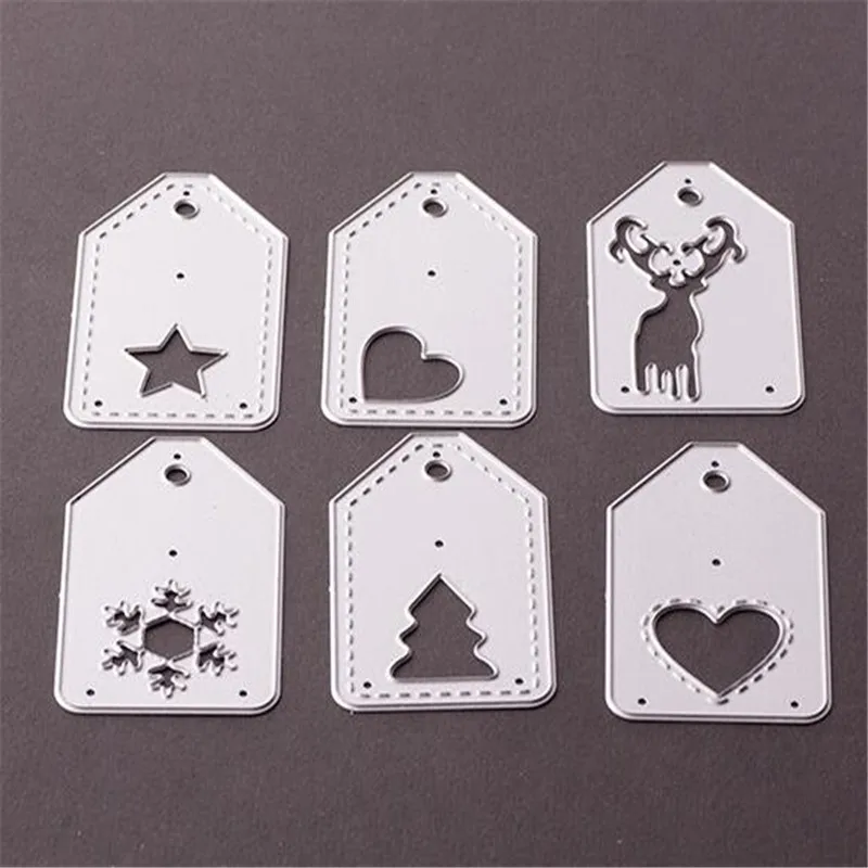 

6PCS Metal Cutting Dies Christmas Tree Die Cutter Mold DIY Paper Card Embossing Stencils Handmade Scrapbooking Craft Mould