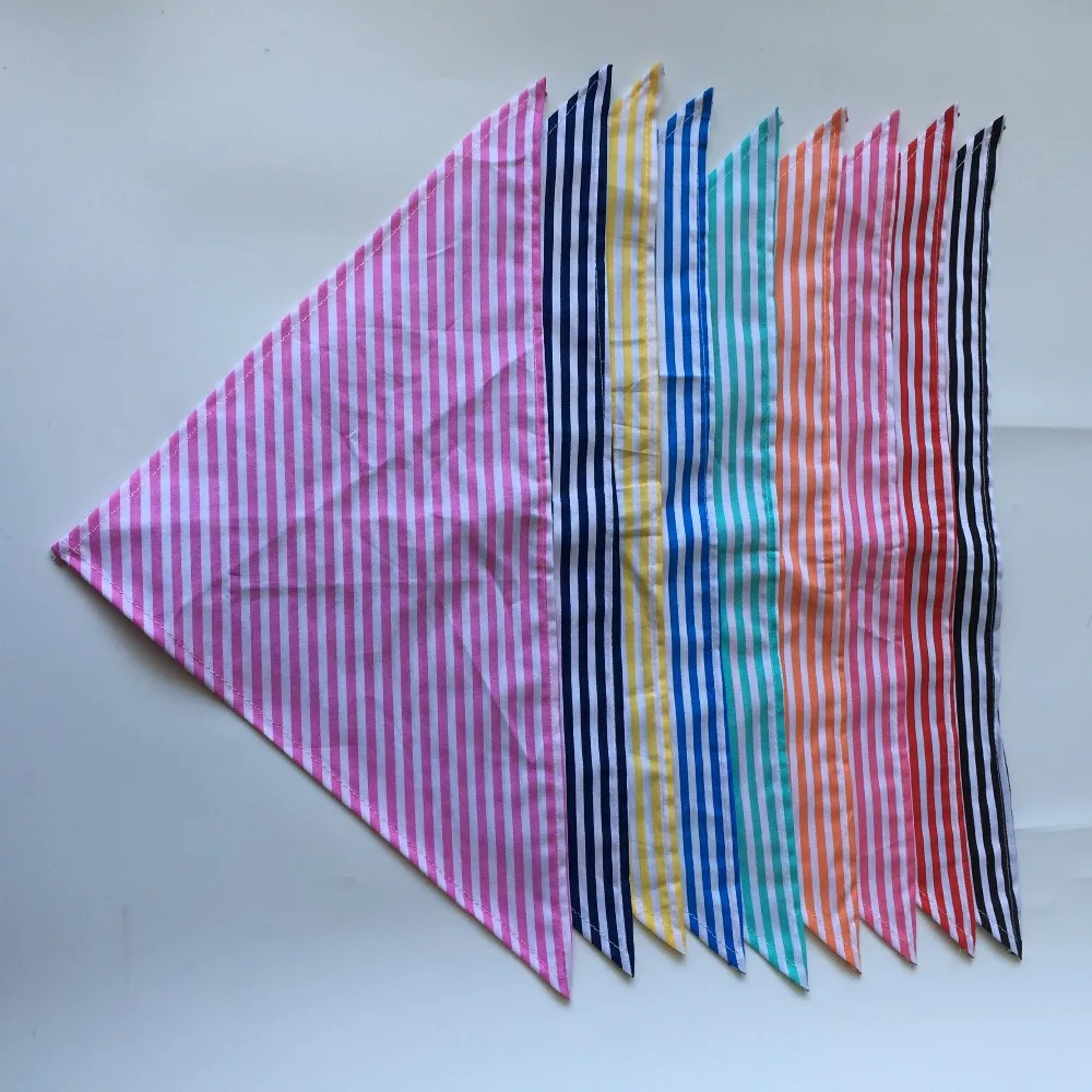 

108pcs/lot Stripe Pet Dog Puppy cat cotton bandanas Collar scarf Pet tie Y72103 can choose color size:65*42*42cm