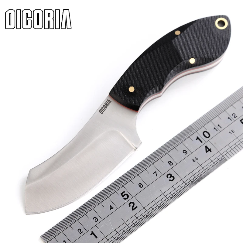 DICORIA Mini Chopper KYDEX Sheath Hunting skin 9Cr18MoV Steel Fixed Blade Knife camping pocket knives EDC Kitchen survival tools stainless steel fixed blade knife fruit knife outdoor survival knife pocket tools edc knives nylon sheath