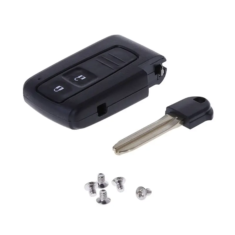 

2 Buttons Remote Smart Car Key Case Cover For Toyota Prius Corolla Verso Toy43 Uncut Blade