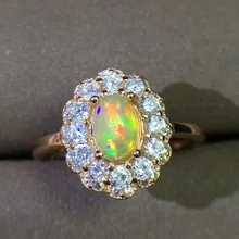 [MeiBaPJ натуральный опал драгоценный камень модное кольцо для женщин Настоящее 925 пробы Серебряный Шарм ювелирные украшения