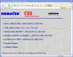 Komatsu CSS Услуги самосвалов магазин руководства