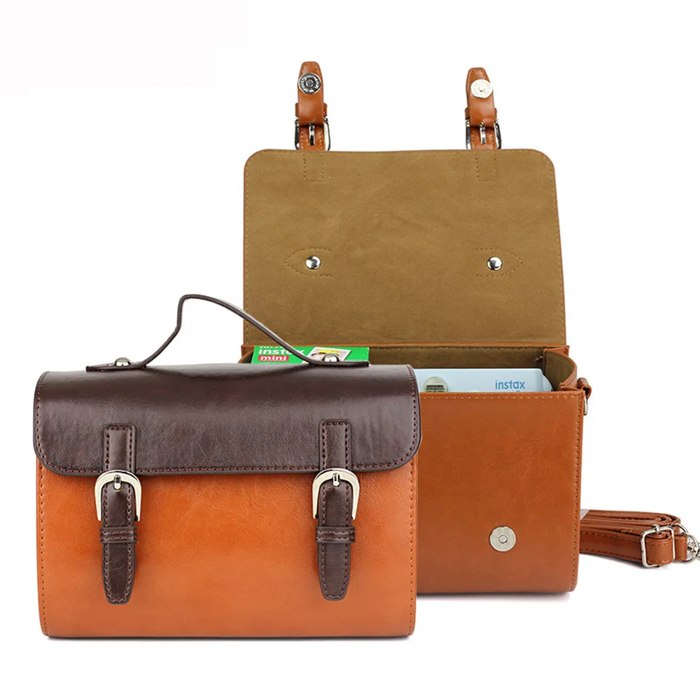 

PU Leather Vintage Camera Accessories Message Bag Instant Camera Shoulder Bag Protector Cover Case Pouch