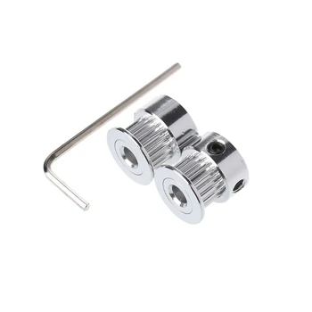 

1 Set 3D Printer Parts 2Pcs GT2 Pulley 20 Teeth 5mm Bore For RepRap Prusa CNC