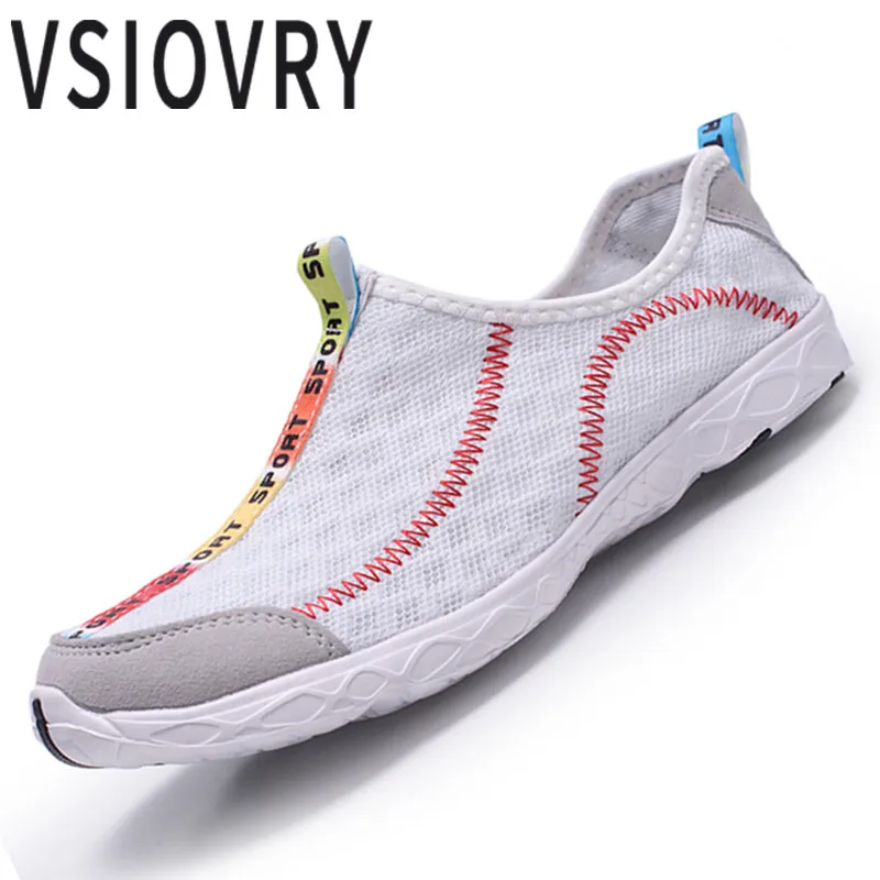 

VSIOVRY Summer Men Water Aqua Shoes For Women Outdoor Breathable Mesh Sneakers Lightweight Sport Shoes Krasovki Big Size 35-47