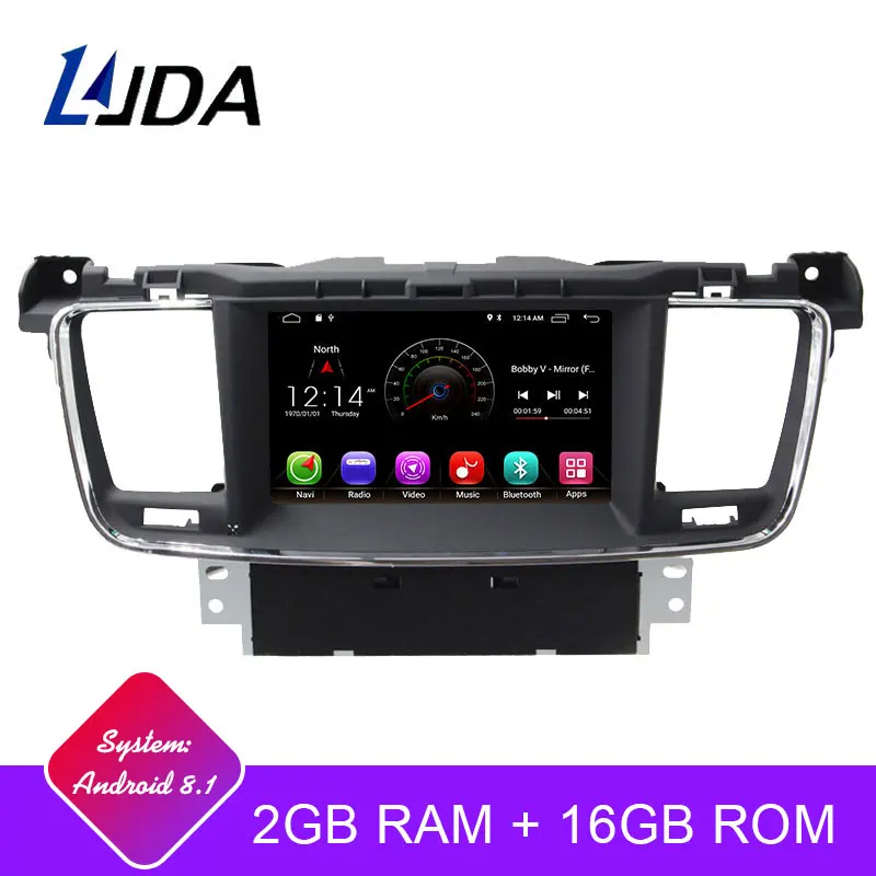 

LJDA Android 9.1 Car DVD Player For Peugeot 508 2011-2014 2015 2016 2017 Car Multimedia Stereo GPS Navigation 1 Din Car Radio SD