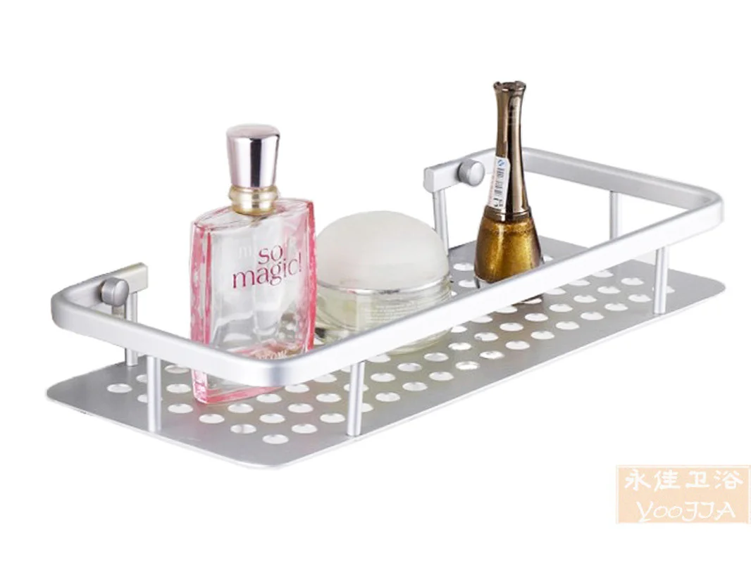 

Bathroom Shelf Space Aluminum Square Single-layer Aluminum Plate Rack Cosmetic Storage Device Rack