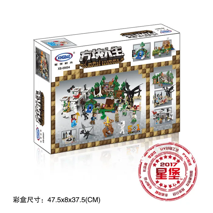 

Xingbao 09004 My World Blocks Life Series The Black Dragon Set Children Minecrafted Building Blocks Bricks Boy Model Gifts
