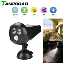 TAMPROAD открытый беспроводной солнечный датчик движения обнаружения Светодиодные огни безопасности атмосферостойкий прожектор настенный ночник