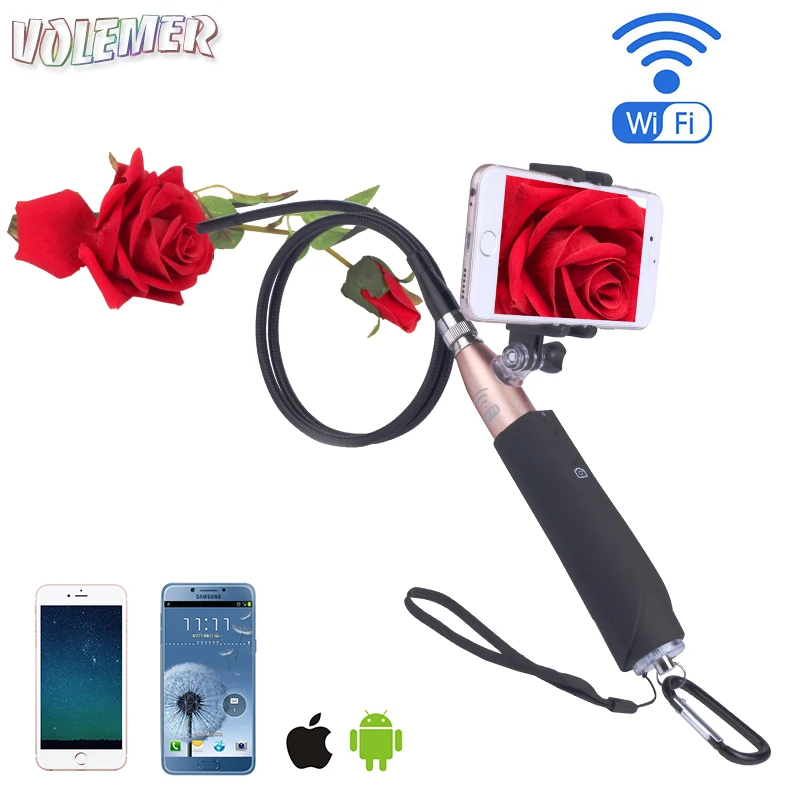 

Volemer New Wifi Endoscope Hard Line 5.5Mm 8Mm With Mobile Phone Pad Ip67 Waterproof Endoscope Camera With 6 Led For Android Ios