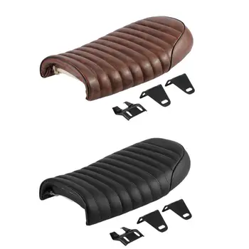 

Universal Motorcycle Seat Cushion Racer Seat Waterproof Leather Padded With Sponge CG Black And Coffee Color For Motorcycle Race