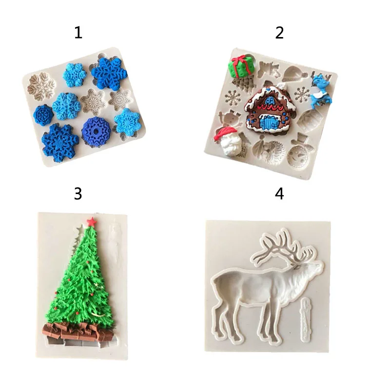 Sugarcraft Рождественская Силиконовая Снежинка форма для помадки инструменты