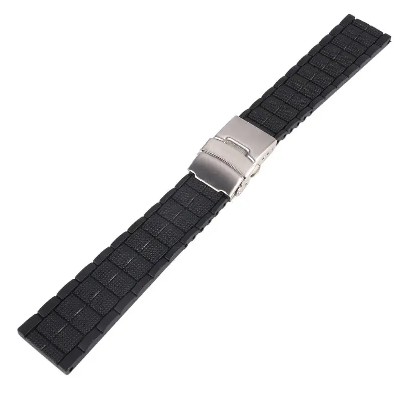 20 мм 22 мм черный силиконовый резиновый водонепроницаемый для мужчин и женщин ремешок для часов для мужчин t Пряжка для часов креативный
