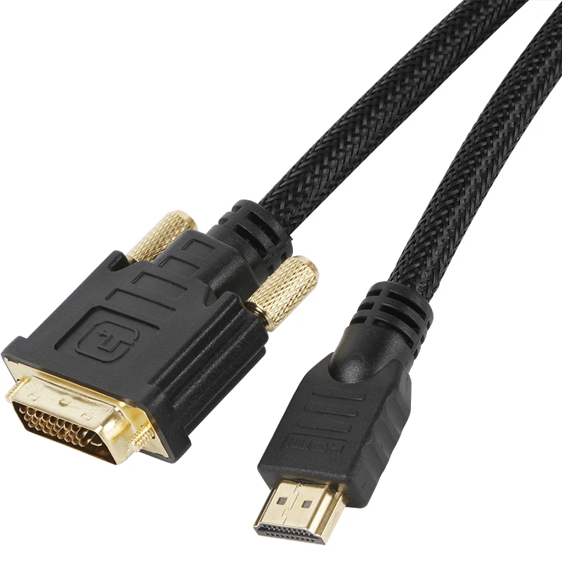 CHOSEAL Кабель HDMI DVI 24 + 1 Pin адаптер 4K 1080P двунаправленный D папа к Мужской конвертер