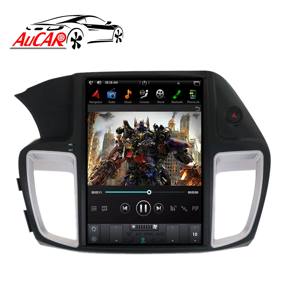 Aucar Tesla Стиль 2 din Автомобильный Радио gps навигация для Honda Accord 2013- Android 8,1 Авторадио multimidia кассетный плеер